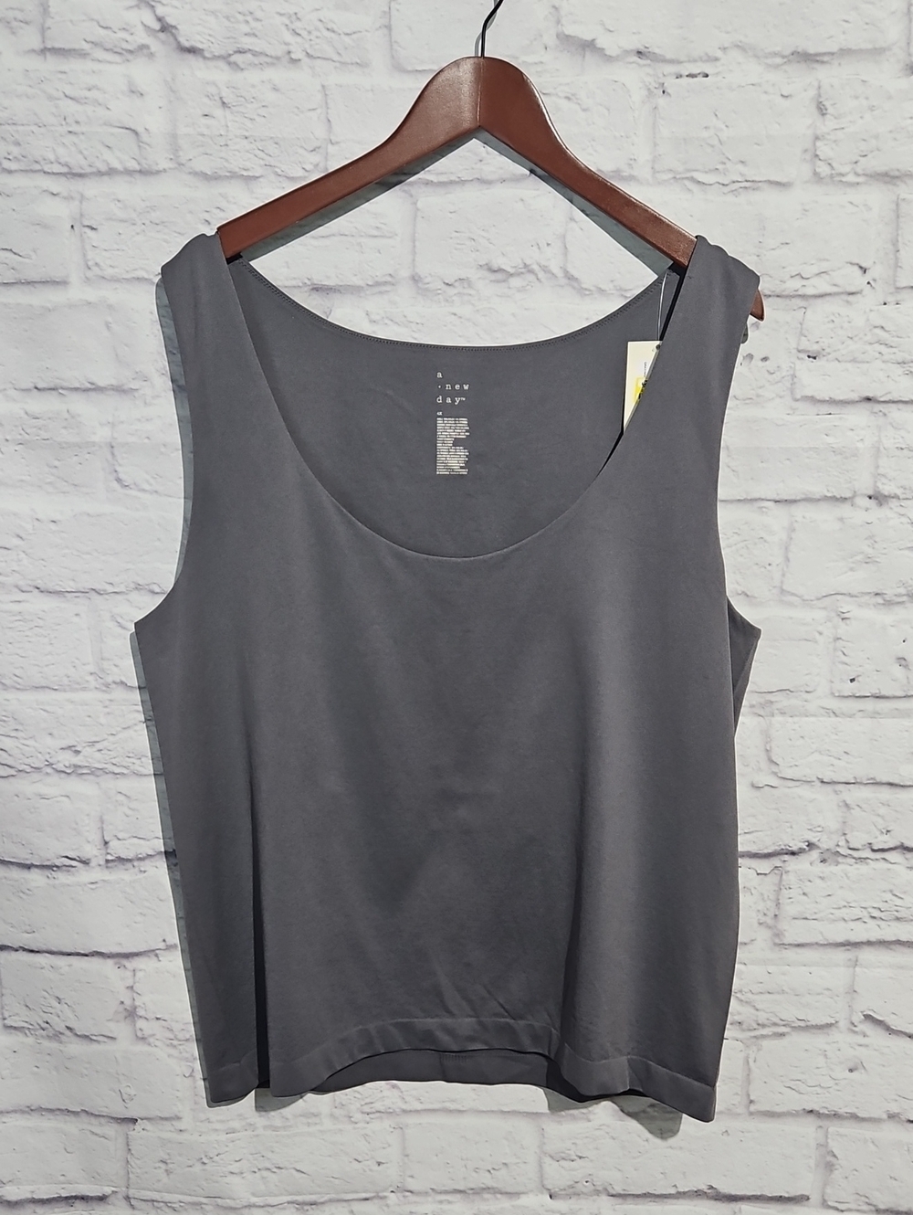 a new day Charcoal Scoop Neck Tank